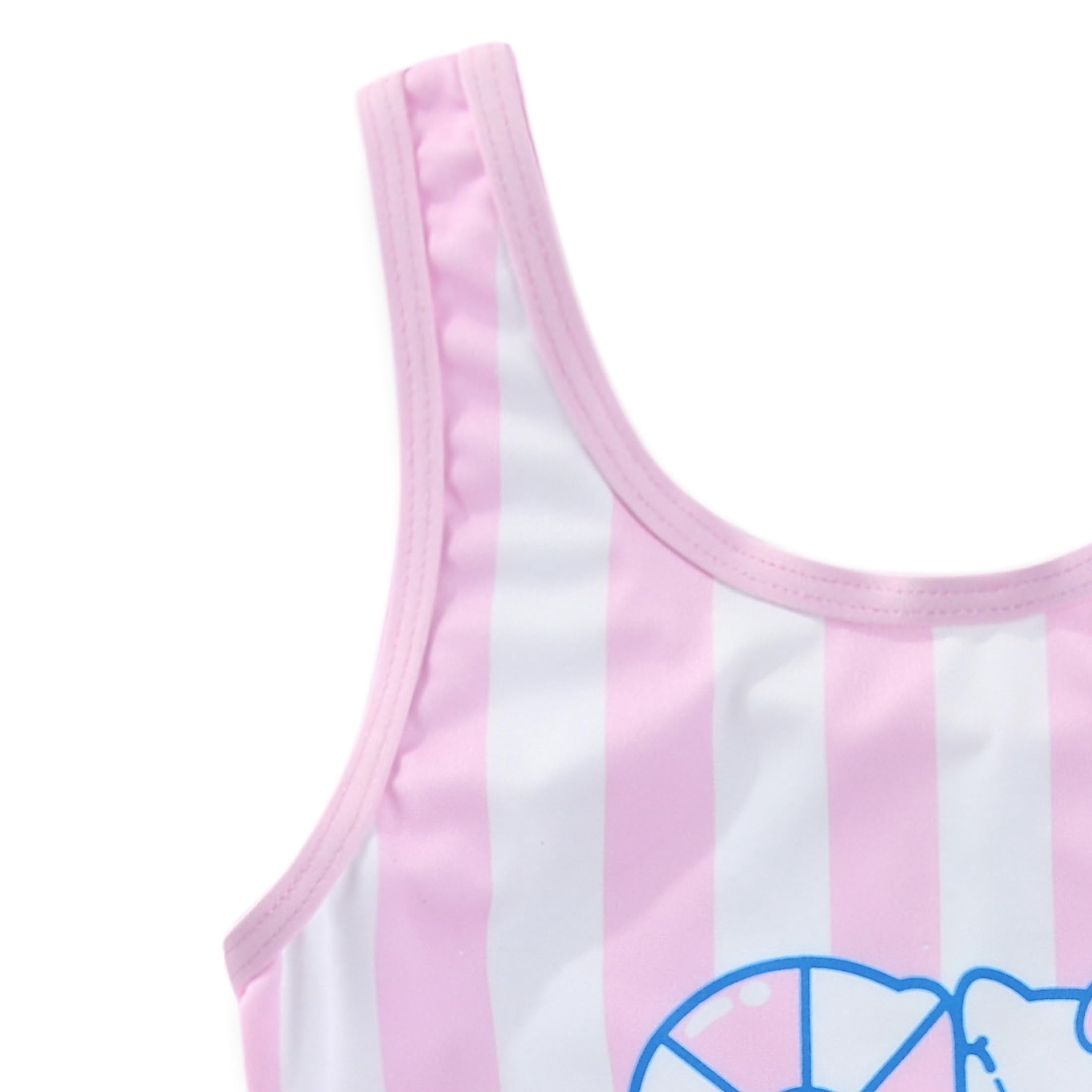 Hello Kitty Sanrio Swimsuit UPF 50+ One Piece Bathing Suit (Girls), 2 Piece Swimwear Set, Sizes 4-6X