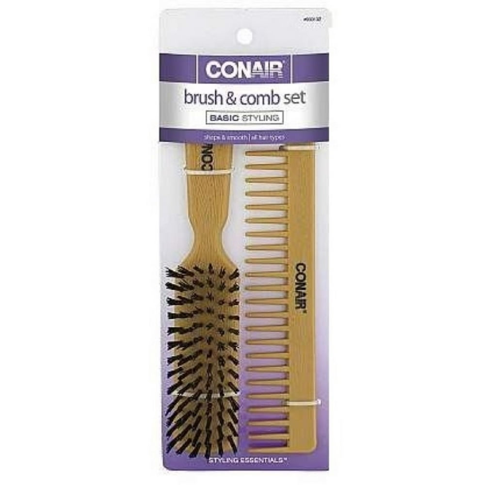 2 Pack Conair Nylon Brush & Comb, 1 ea