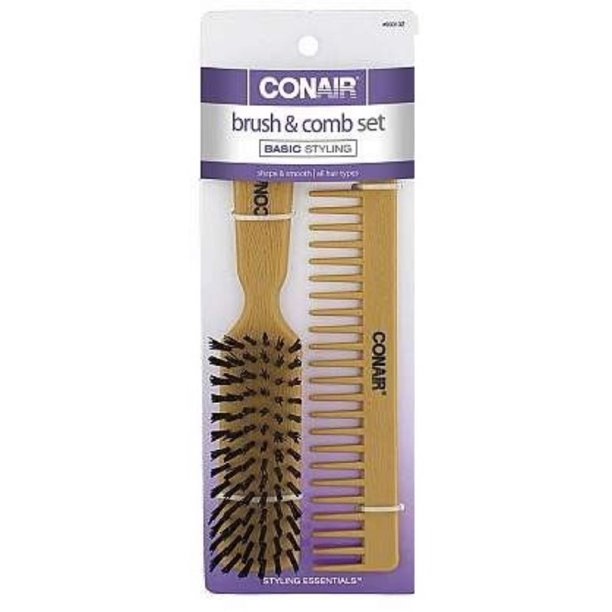 2 Pack Conair Nylon Brush & Comb, 1 ea