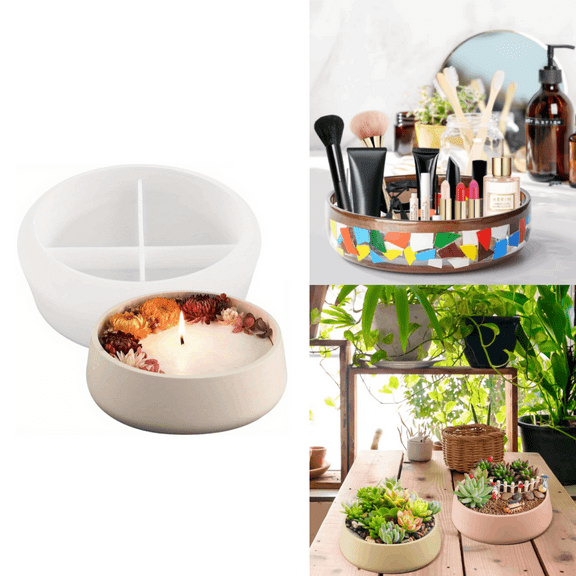 Premium Silicone Bowl Mold 7"x7" - Thick Flexible Epoxy Resin Mold for Easy Demolding, Bubble-Free Casting Results