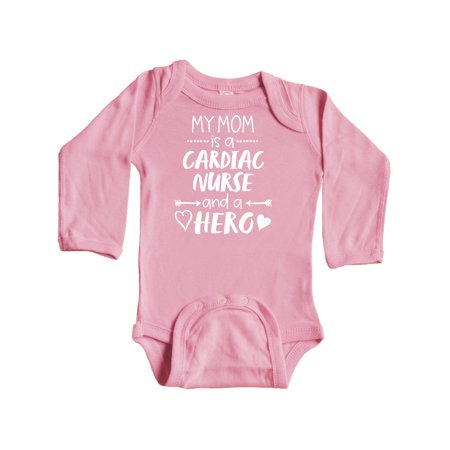 

Inktastic My Mom is a Cardiac Nurse and a Hero Gift Baby Boy or Baby Girl Long Sleeve Bodysuit