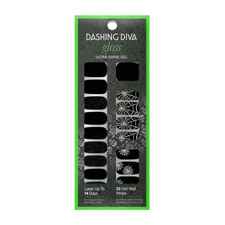Dashing Diva Gloss Ultra Shine Gel Nail Stickers, Halloween Collection, Tangled up, 32ct