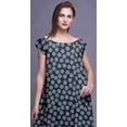 thumbnail image 2 of Bimba Robe Longue Maxi Imprimée pour Femmes en Rayonne, Vêtement de Nuit à Manches Courtes, 2 of 4