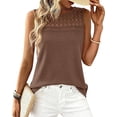 thumbnail image 3 of BTFBM Tank Top for Women Sleeveless Shirts Waffle Knit Vest Crew Neck Casual Outfits Loose Blouses Summer Tops, 3 of 7
