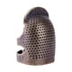 thumbnail image 5 of Cateissary Vintage dedal anillo costura acolchado cobre cubierta dedo Protector prensa herramienta Accesorios METRO 2piezas, 5 of 6