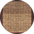 thumbnail image 1 of Ahgly Company Indoor Round Abstract Red Brown Abstract Area Rugs, 3' Round, 1 of 6