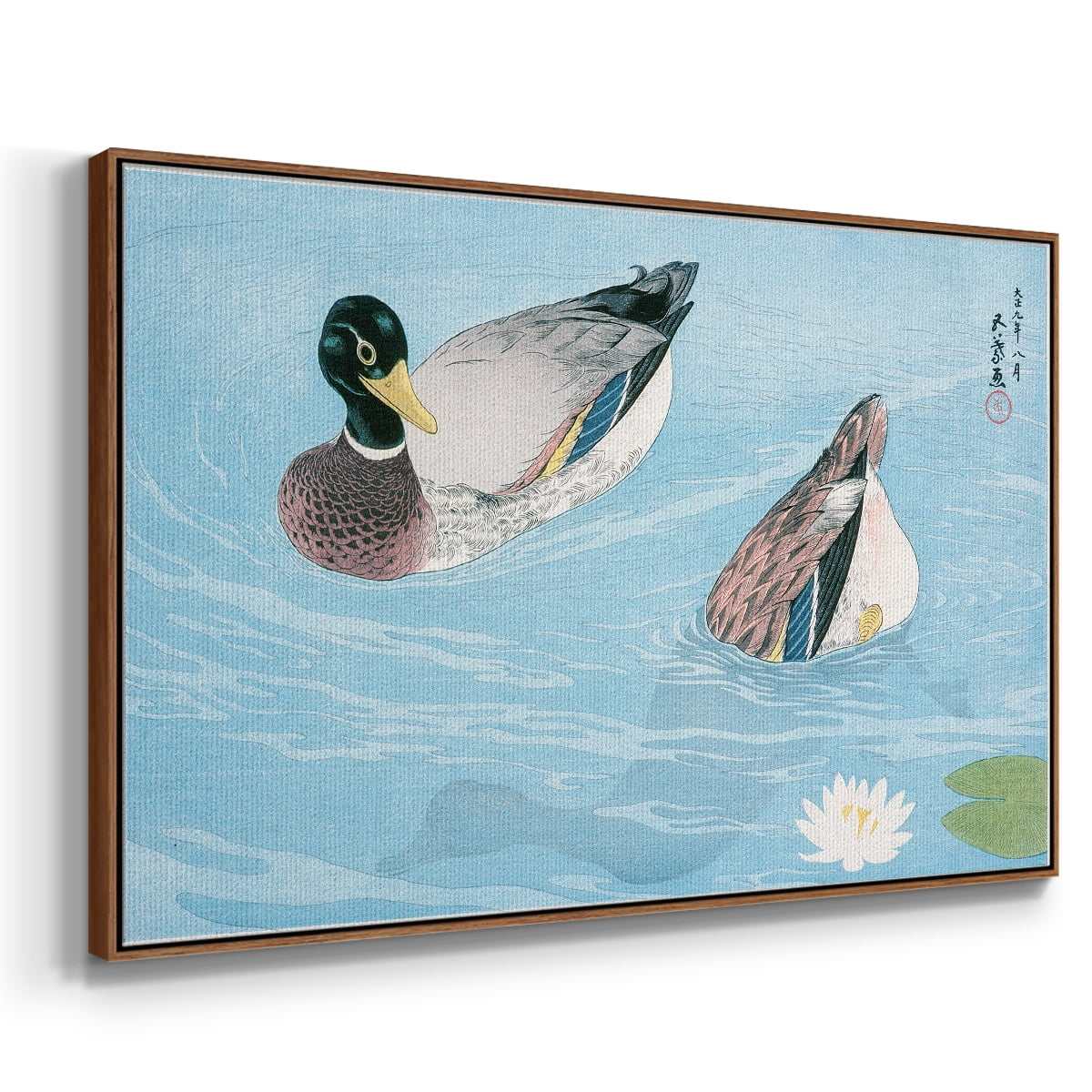 Vintage Landscape-XXXII By Wexford Home Framed in Walnut Wood Gallery Wrapped Canvas 27 in. x 41 in.