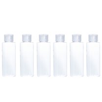 6 Pcs Flip Top Squeeze Bottle Cosmetic Dispensers Refillable Bottles Sample Bottle Empty Bottle Travel