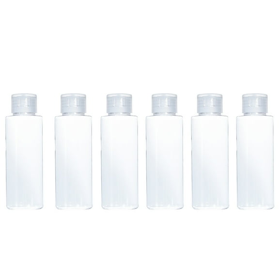6 Pcs Flip Top Squeeze Bottle Cosmetic Dispensers Refillable Bottles Sample Bottle Empty Bottle Travel