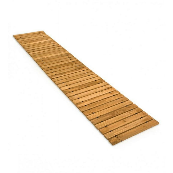 Plow & Hearth 8' Weather-Resistant Straight Cedar Pathway for Gardens