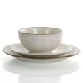 thumbnail image 2 of Elama Contessa 16 Piece Embossed Scalloped Stoneware Dinnerware Set in Ivory, 2 of 9
