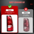 thumbnail image 6 of Tail Lights Compatible with 2003-2006 Chevy Silverado 1500 2500 3500 & 2007 Classic Body Rear Lamp Set w/Bulb and Harness Replacement for GM2800174 GM2801174 (Red/Clear Lens + Chrome Housing), 6 of 11