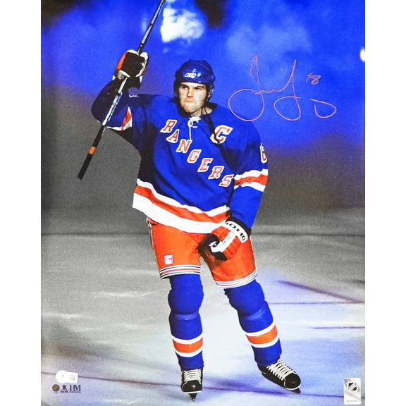 Jaromir Jagr Autographed 16x20 Photo New York Rangers Beckett BAS Witness 219047