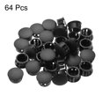 thumbnail image 3 of Tapones de agujero redondos negros de 16 mm (5/8') Uxcell 64 Pcs, tapones de agujero de nylon plástico tipo empotrado para insertar tapa de extremo para tubo de agujero de bloqueo, 3 of 6