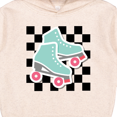thumbnail image 3 of Inktastic Retro Skating Roller Skates Checkered Toddler Hoodie, 3 of 4
