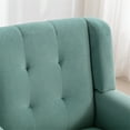 thumbnail image 6 of Accent Chair for Living Room, Mid Century Velvet Upholstered Single Sofa Club Chair with Tight Backrest and Armrest, Ergonomic Leisure Armchair for Indoor Home Bedroom Reading Room, Mint Green, 6 of 7
