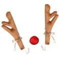 thumbnail image 4 of Christmas Reindeer Antlers Car Decoration Kit  Plush Rudolf Auto Reindeer And Red Nose Set With Jingle Bells  Car Reindeer Antlers Nose Set Cute Funny Reindeer Car Set, 4 of 5