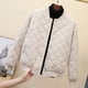 thumbnail image 3 of Chaqueta corta de algodón de invierno para mujer con terciopelo dorado en forma de diamante y chaqueta de béisbol gruesa de algodón, 3 of 6