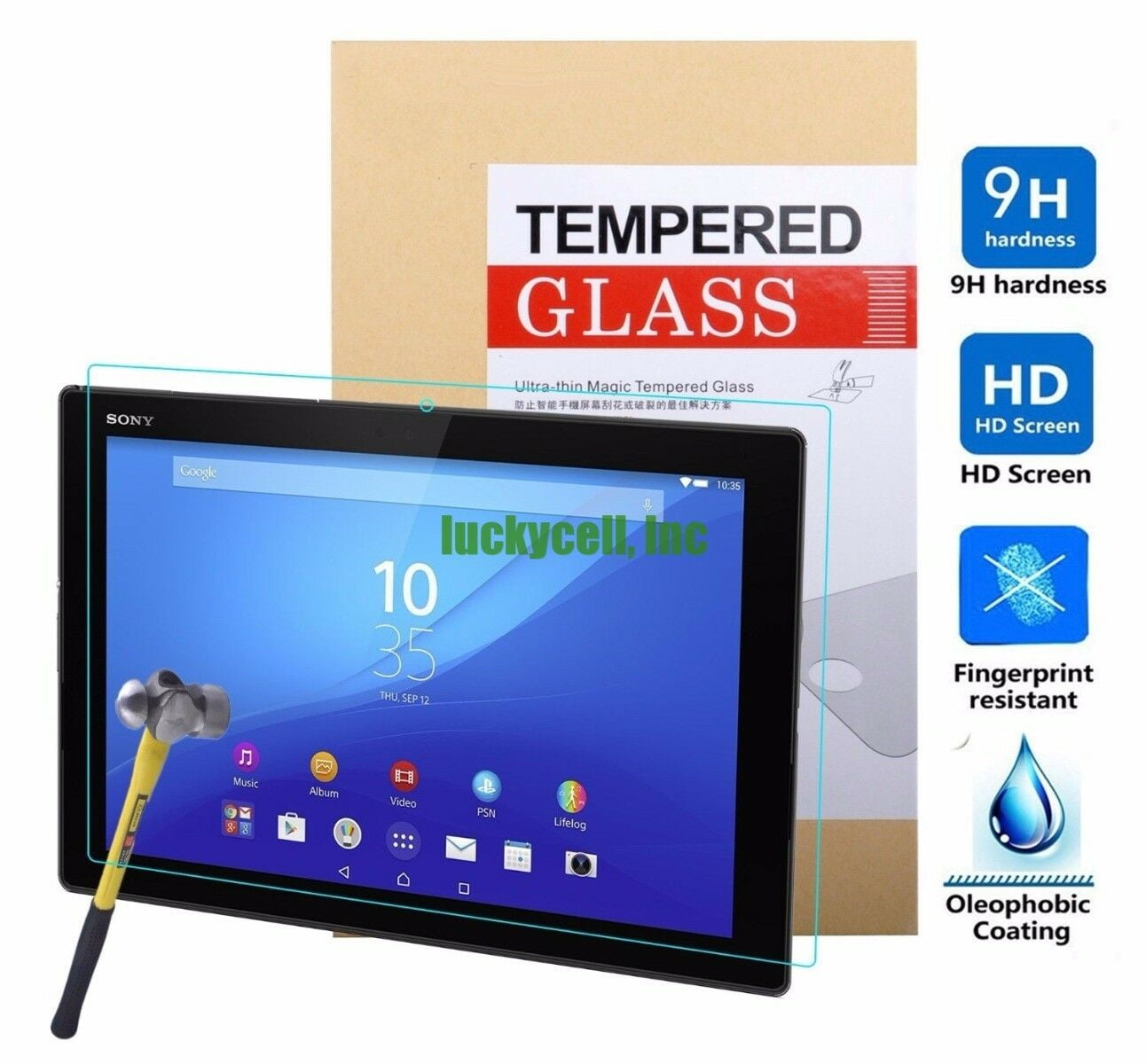 Sony Xperia Z4 Tablet Premium Hd Ultra Clear Tempered Glass Screen Protector Walmart Com