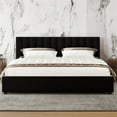 thumbnail image 2 of Pemberly Row Upholstered Platform King Bed in Black Boucle Fabric, 2 of 8
