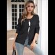 thumbnail image 4 of Suéteres para Mujer, Modernos, Otoño-Invierno, con Abertura Frontal, Larga, Botones, Chaqueta Corta para Dama. Negro L, 4 of 9