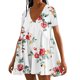 thumbnail image 1 of Vestido de Verano Casual, Vestido de Cuello en V sin Mangas Impreso Suelto Hecho de Poliéster Cómodo para el Uso Diario de Verano de Primavera, Vestido de Verano de Mujer, 1 of 4