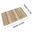 40x60cm Boho Geometric Doormat, Non-Slip Entryway Rug, Brown & White ...