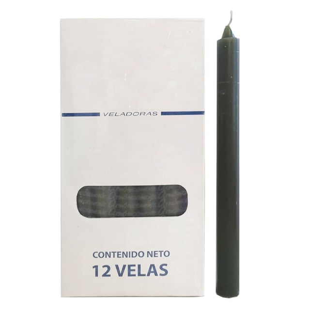 Velas Largas Parafina de 26cm Caja Con 12 piezas