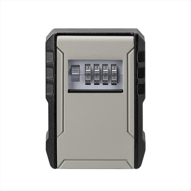 Caja Llaves con Combinación 4 Dígitos, Organizador Llaves con Contraseña para Montar en la Pared, Aleación Aluminio, para Guardar Llaves, con Cerradura Seguridad para Exteriores