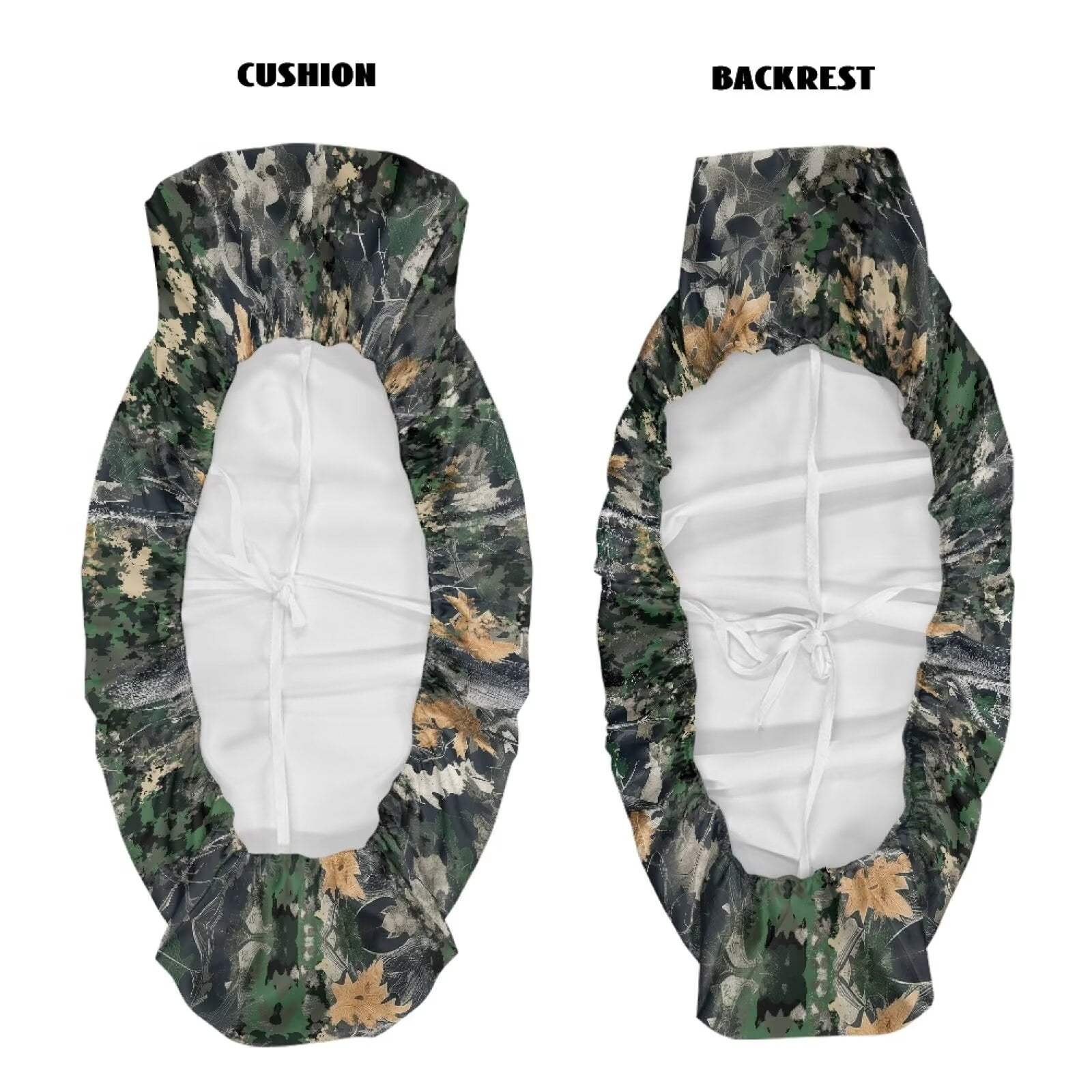 XYZCANDO Green Camo Forests UTV Seat Covers for Kawasaki Mule 3000 2 Pieces UTV Seats Cover Accessory Part Mule Accessory Parts Replacement Bench Seat Covers Full Protection