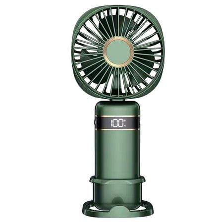 

Handheld Folding Fan Portable Electric Cold Compress Fan USB Rechargeable Desk Table Fan with 5 Wind Speed LED Digital Display Phone Fans Gifts for Women Men