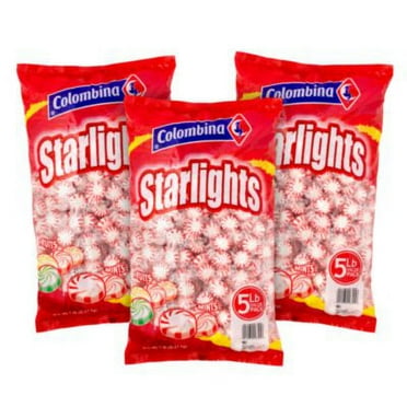 Colombina Peppermint Starlight Mints, 5 lb Bag, 3/Carton 810128791816