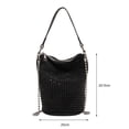 thumbnail image 4 of Bolso Bolso bandolera de hombro con diamantes de imitación a la moda, diseño de diamantes, bolsos de cubo de cuero PU, 4 of 6