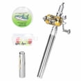 thumbnail image 1 of Portable Telescopic Mini Fishing Pole Set Pocket Pen Shape Folded Fishing Rods Kit with Reel Wheel, 1 of 7