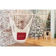 thumbnail image 2 of Simply Daisy Merry Red Colored Triangle Trees Christmas Soft Spun Polyester Indoor/Outdoor Throw Pillow, 16" x 16", 2 of 4