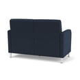 thumbnail image 3 of Siena 2-Seat Lounge Reception Waiting Tandem Seating / Brushed Steel Legs / Blue, 3 of 5