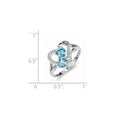 thumbnail image 2 of 1.00 Carat (Ctw) Blue Topaz Heart Promise Ring in Sterling Silver, 2 of 2