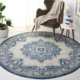 thumbnail image 2 of SAFAVIEH Brentwood Gisselle Oriental Area Rug, 6'7" x 6'7" Round, Blue/Ivory, 2 of 8