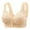 Beige, variant on Women's Comfortable Front Button Without Steel Rings Large Size Back Without Marks Without Steel Rings Large Chest Show Small Bra Bras Strapless Backless Bra Compression Bras for Women Bra Pack for