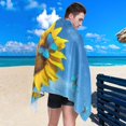 thumbnail image 4 of Coolnut Bright Sky Sunflower Butterfly Beach Towel Fast Drying Camping Towels Sand Free Beach Blanket Soft Absorbent Travel Sport Towel for Gym Bath Shower Swimming 30" x 60" Washcloth Gift, 4 of 7