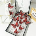 thumbnail image 4 of Elegant Red Rose Butterfly Wall Decals Removable 3D Floral Stickers for Home Decor, Bedroom, Living Room, Nursery, 4 of 4