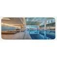thumbnail image 1 of Spa Kitchen Mat, Indoor Swimming Pool with Relaxing Long Seats Calming Image Print, Plush Decorative Kitchen Mat with Non Slip Backing, 47" X 19", Turquoise Pale Blue, by Ambesonne, 1 of 1