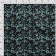 thumbnail image 3 of oneOone Viscose Chiffon Black Fabric Flower & Leaves Watercolor Quilting Supplies Print Sewing Fabric By The Yard 42 Inch Wide, 3 of 4