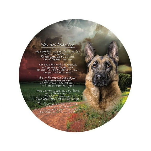 CafePress - Why God Made Dogs GSD 3.5 Button - 3.5" Button