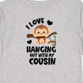 thumbnail image 4 of Inktastic Monkey I Love Hanging out with My Cousin Boys or Girls Long Sleeve Toddler T-Shirt, 4 of 5