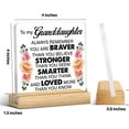 thumbnail image 2 of Granddaughter Gift From Grandpa Grandma, Granddaughter Gift Ideas, Inspirational Gifts for Granddaughter, Granddaughter Acrylic Desk Plaque Sign Keepsake (with Wooden Stand), 2 of 7