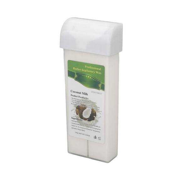 Roller Depilatory Wax, Roll On Wax Hair Removal For Home For Men Coconut Milk White,Gold