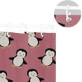 thumbnail image 5 of Cute Penguins Bath Shower Curtain Liners 60x72in, 100% Polyester Waterproof with C-Shaped Curtain Hook Modern Bathroom Decoration 1 Panel, 5 of 5