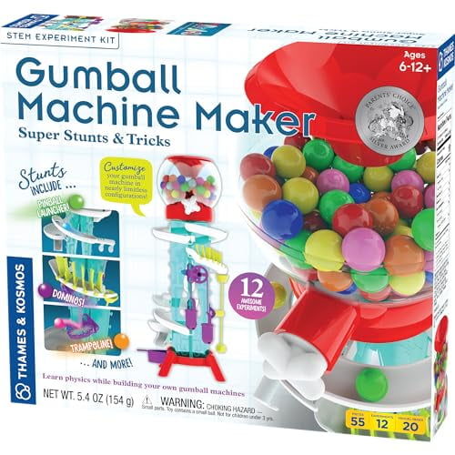Thames & Kosmos Gumball Machine Maker Super Stunts and Tricks Science Stem Toy, Children 6-12