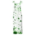 thumbnail image 4 of Hueook St. Patrick's Straight Leg Yoga Pants for Women Pants Ladies' Printed Sleeveless Casual Overalls Jumpsuit Jumpsuit Pants Green 4X, 4 of 5